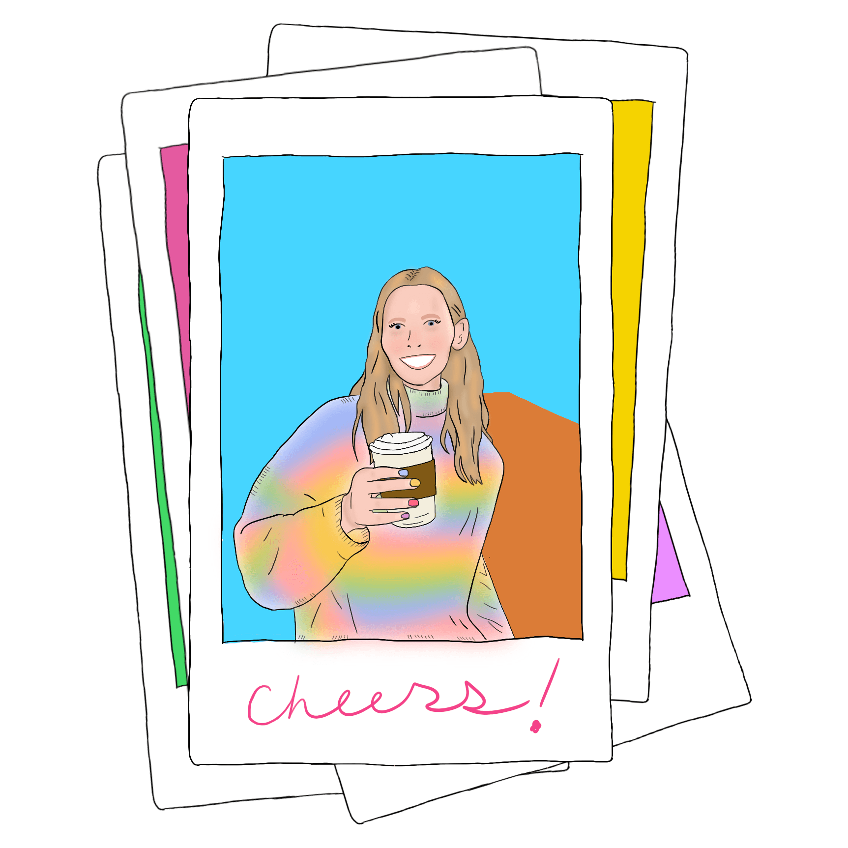 polaroid cartoon of me